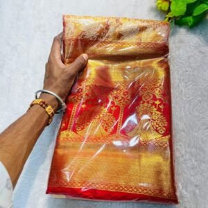 Beautiful Pure Kanjivaram Silk Red Saree