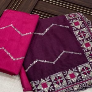 Beautifull Mono banglori silk Pink Saree