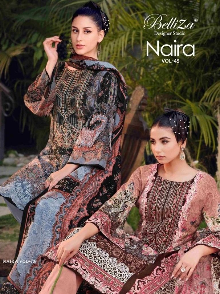 belliza designer studio presen 1713175569 Belliza Designer Studio Present NAIRA VOL 45 Cotton Digital Print Dress Material