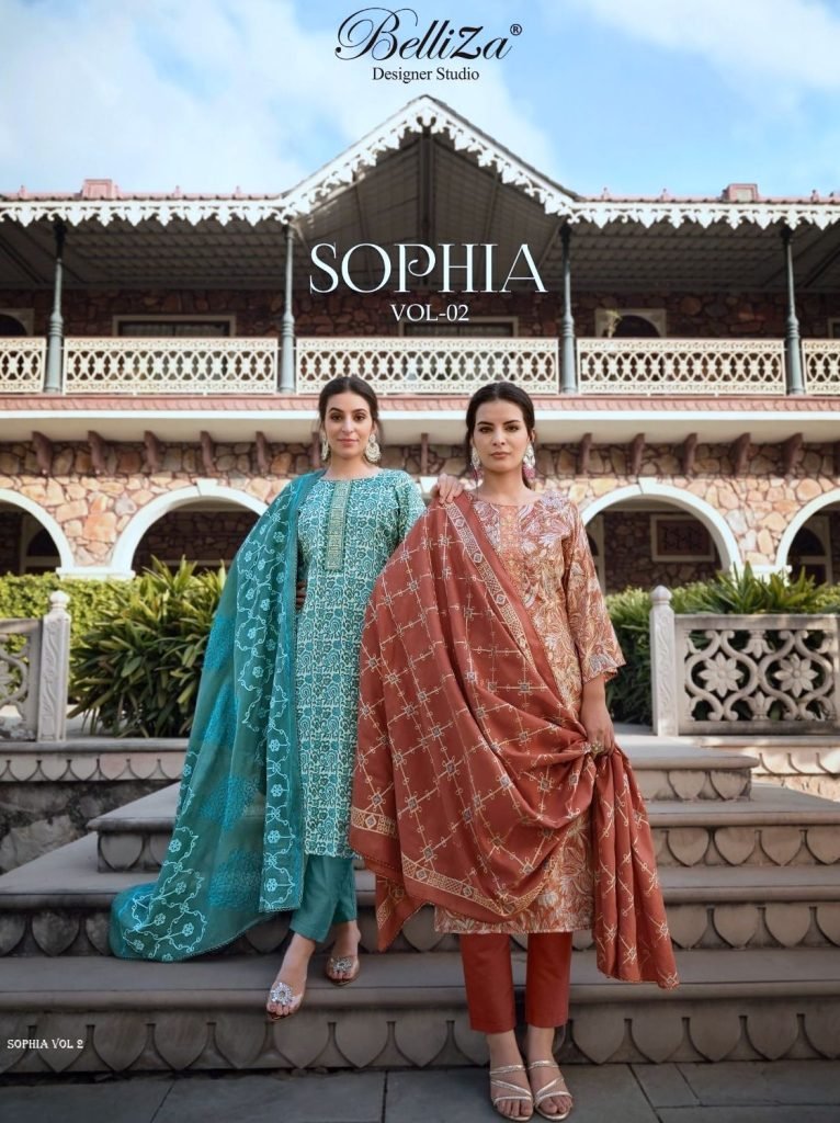belliza designer studio sophia 1713152645 Belliza Designer Studio Sophia Vol 2 Cotton Unstitch Salwar Suit For Women