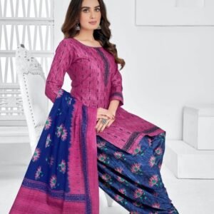 Best Patiala Pink Pure Cotton Ready Made Dress