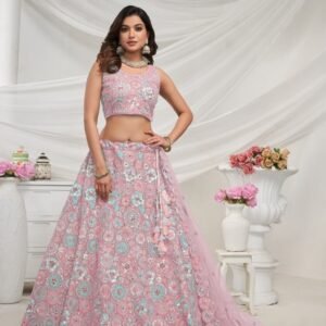 Best Quality Pink Soft Net Lehenga Choli