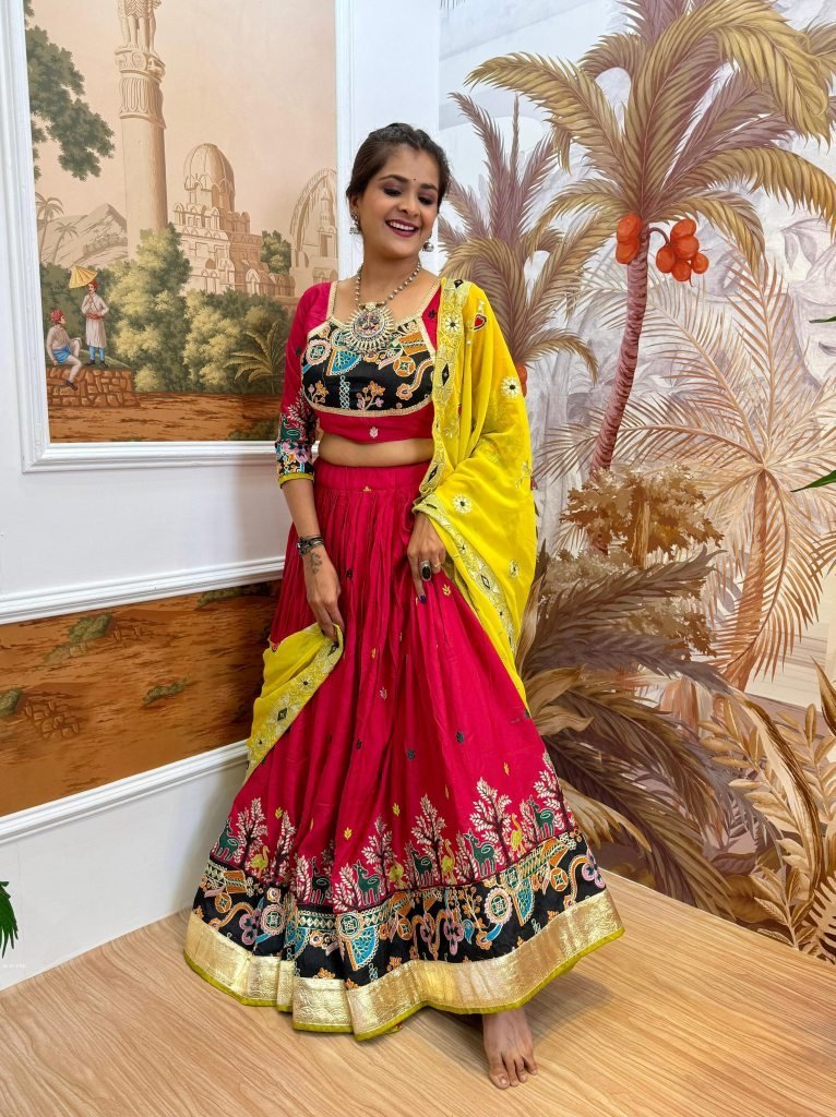 best rate gujju pink lehenga f 1754569157 Best Rate Gujju Pink Lehenga For Navratri