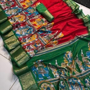Best Silk Red Color Saree and Blouse