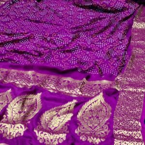 Best Zari Weaving Printed Purple Saree