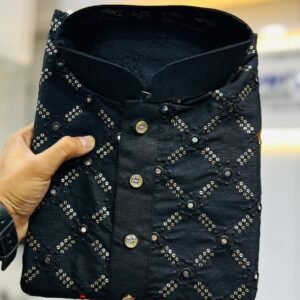 Black Color Exclusive Mens Traditional Kurta Collection