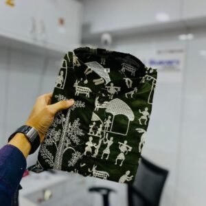 Mehendi The Forest Fancy Printed Mens Kurta With Payjama