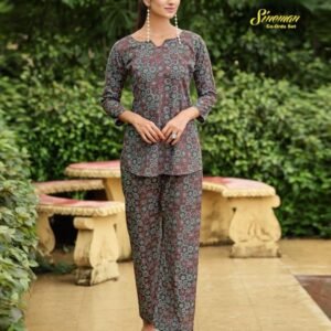 Block Printed Cotton Top And Pant Co ord Set