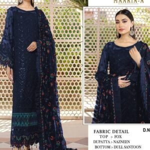 Blue Pure Georgette Pakistani Suit From Fab Funda