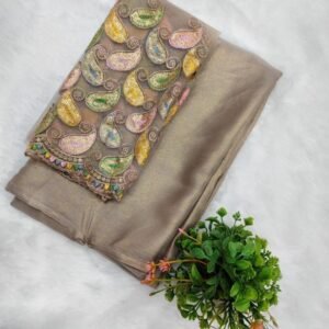 Brown Best Chiffon Saree With Blouse For Women