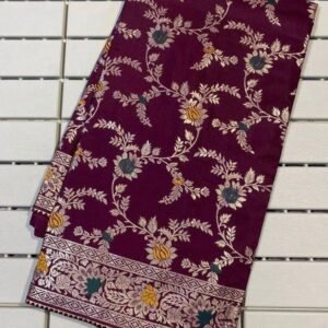 Brown Traditional Dola Silk Saree