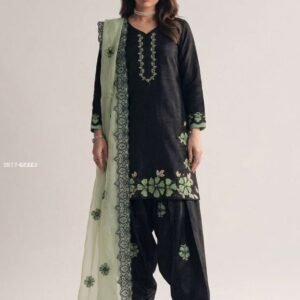 Buy Designer Kurta Set with Heavy Embroidery And Silk Dupatta Online