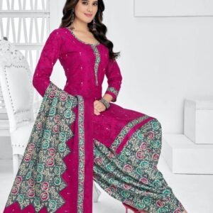 Buy Magenta Pure Cotton Ready Made Dress