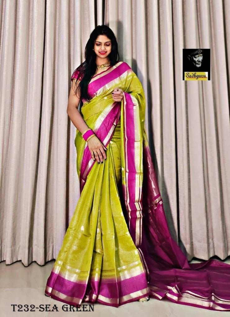 buy sea green soft viscose kov 1721020382 Buy Sea Green Soft Viscose Kovaipattu Saree With Zari Weaving