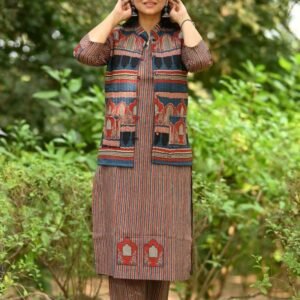 Casual Printed Pure Cotton Kurtis With Printed Koti
