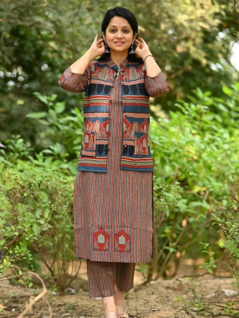 casual printed pure cotton kur 1735204779 Casual Printed Pure Cotton Kurtis With Printed Koti