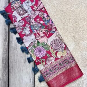 Cherry Latest Madhuban Printed Manipuri Silk Saree