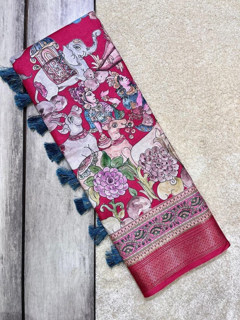 cherry latest madhuban printed 1734614264 Cherry Latest Madhuban Printed Manipuri Silk Saree