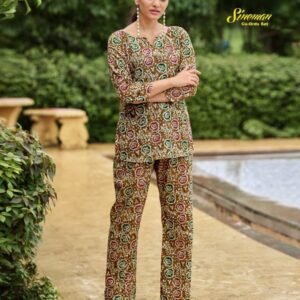 Chiku Flower Printed Cotton Top And Pant Co ord Set