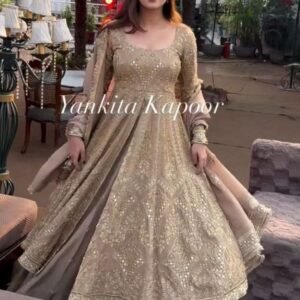 Chinon Silk Embroidery Sequence Work Lehenga Choli Dupatta