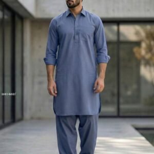 Classic Grey Kurta Pajama Set for Men