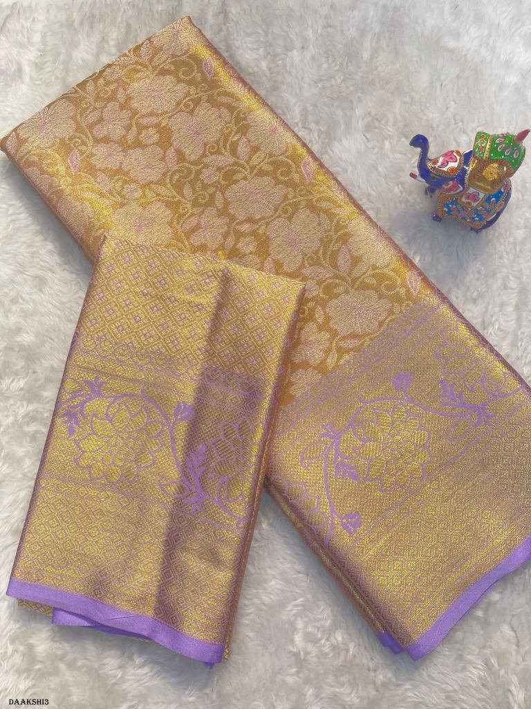 contrast gold zari rich pallu 1719319816 Contrast Gold Zari Rich Pallu kanjivaram silk saree
