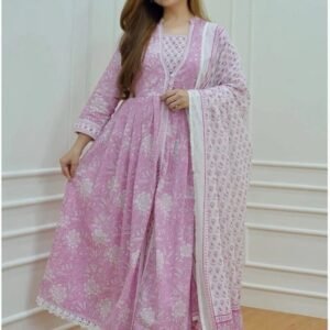 Cut Long Kurti and Lace work with Mal Mal Dupatta kurti sets
