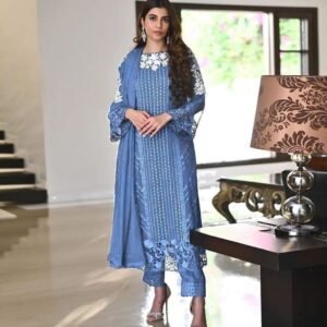 Dark Grey Trending Sequence Readymade Designer Suits With Pent And Georgette Dupatta