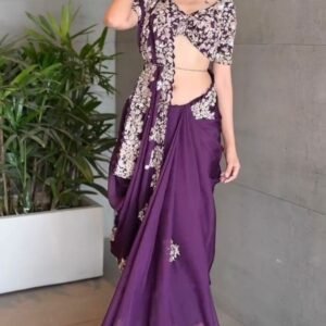 Designer Beautiful Tread And Sequence Work Saree