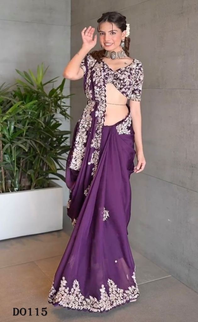 designer beautiful tread and s 1718879000 Designer Beautiful Tread And Sequence Work Saree