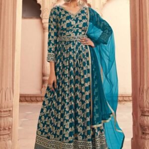 Designer DIF 503 C Rama Color Dola Jacquard Gown