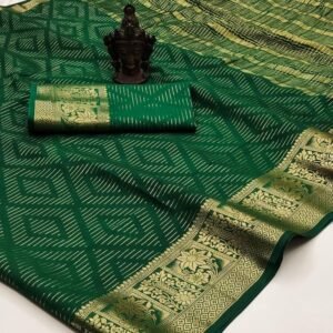 Designer Green Rich Pallu Pure Crape Georgette Saree