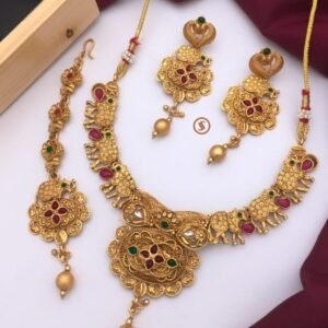Designer Matt Antique Elephant Hasdi Set