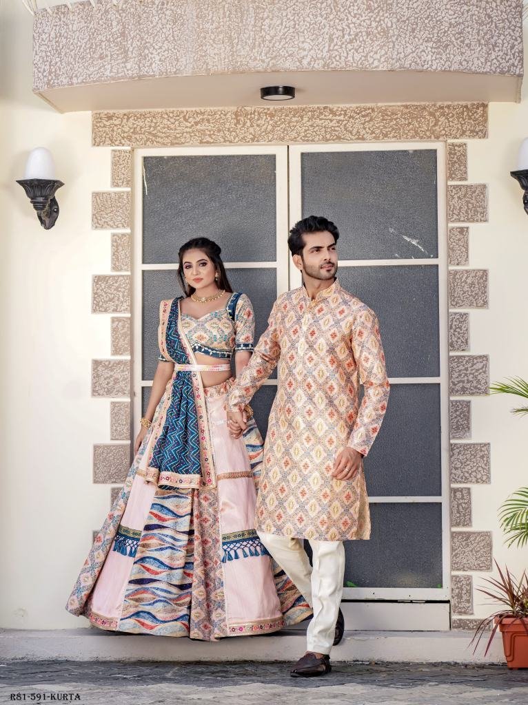designer printed mens kurta wi 1718874875 Designer Printed Mens Kurta With Pajama