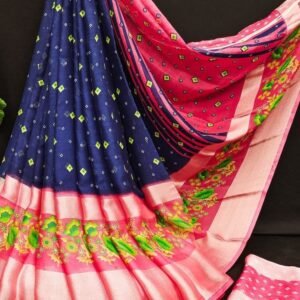 Designer Purple Moss Georgette Saree