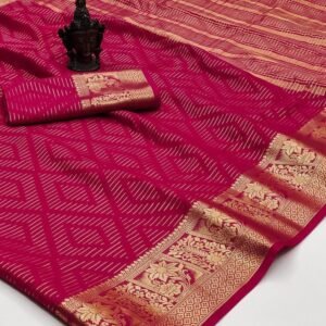 Designer Red Rich Pallu Pure Crape Georgette Saree