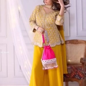 Diamond Silk Three Piece Suit In Beautiful Yellow