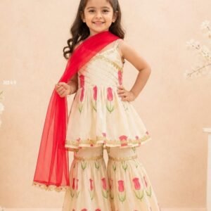 Digital Print Heavy Rayon Kids Sharara Set