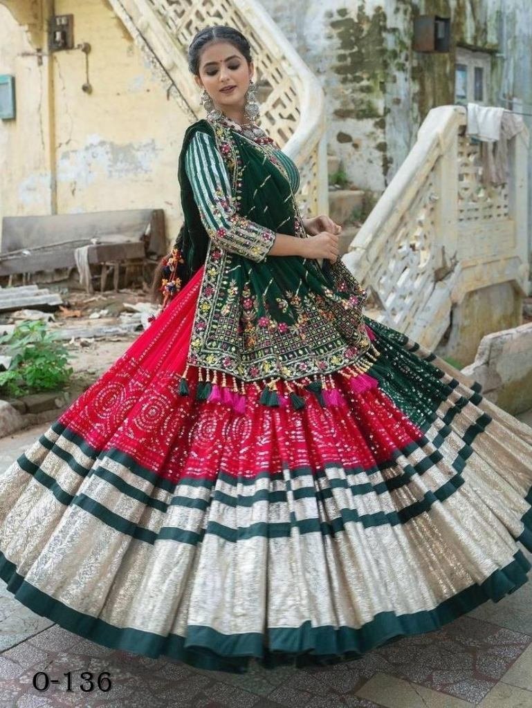 digital printed silk mehendi c 1726141963 Digital Printed Silk Mehendi Color Lehenga Choli