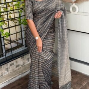 Digital Printed Tissue Silk Saree