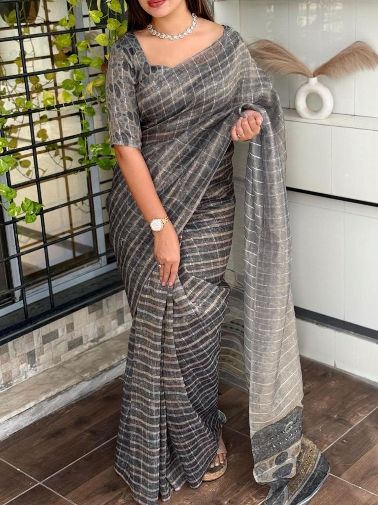 digital printed tissue silk sa 1747130121 Digital Printed Tissue Silk Saree