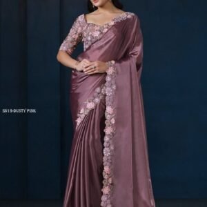 Dusty Pink Color With Floral Embroidery By Mahotsav