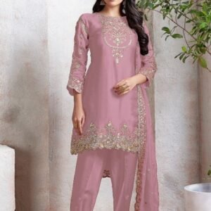 Elegant Faux Georgette SemiStitched Suit