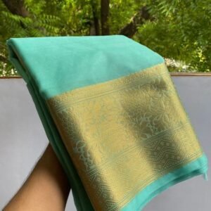 Elegant Kora Organza Saree With Banarasi Weave And Dyeable Border