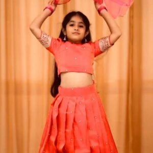Elegant Orange kids Lehenga