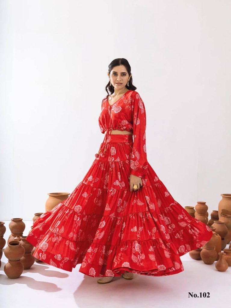 elegant red printed outfit 1732870678 Elegant Red Printed Outfit