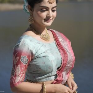 Elevate Your Style With Our Stunning Sky Blue Kalamkari Lehenga Set