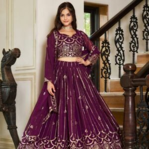 Embroidery And 5mm Sequence Work Georgette Lehenga Choli