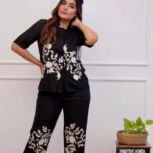 Embroidery Work Rich Look Imported Cord Set