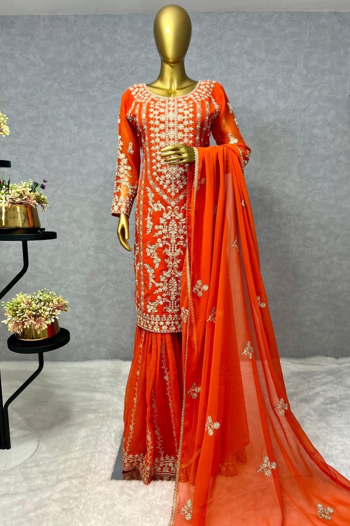 ethereal grace kurti with shar 1732695436 Ethereal Grace Kurti with Sharara Dupatta